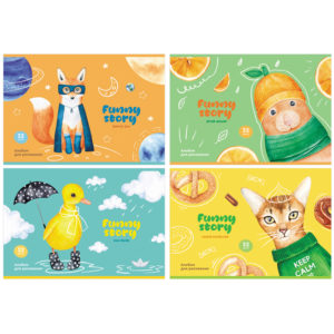 Альбом для рисования 32л., А4, на скрепке BG "Funny story" АР4ск32 10927