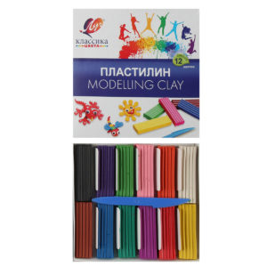 Пластилин 12цв 240г Классика+стек 7С331-8 Луч