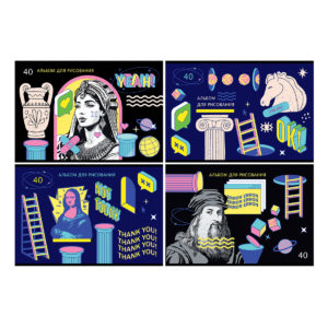 Альбом для рисования 40л., А4, на скрепке BG "New art" АР4ск40 12019