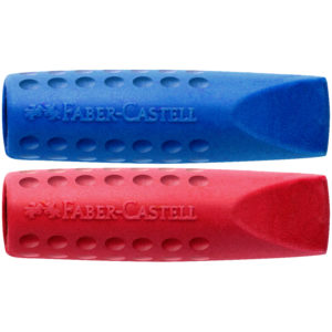 Набор ластиков-колпачков Faber-Castell "Grip 2001" 2шт., трехгранные, ассорти, пакет 187001