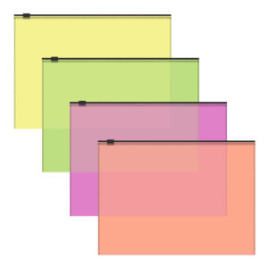 Папка-конверт на молнии В5 Zip Fizzy Neon ассорти 47073 Erich Krause