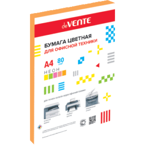 Бумага А4  80г/мкв 100л "deVENTE" неон оранжевый 2072607 deVENTE