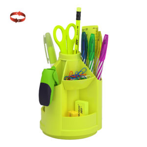 Офисный набор 13 предм. Mini Desk, Neon Solid /вращающийся /желтый 53230 Erich Krause