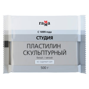 Пластилин скульптурный  500г белый М 2.80.Е050.004.1 ГАММА