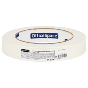Клейкая лента малярная OfficeSpace, 19мм*50м, ШК КЛ_51091