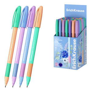 Ручка шар U-109 Stick&Grip Pastel Bloom 1,0мм, синяя NEW 61025 Erich Krause