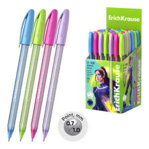 Ручка шар Ultra Glide Technolody U-108 Spring Stick 0.7мм синяя 58108 Erich Krause