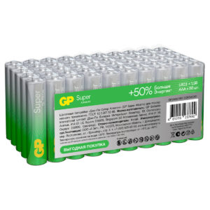Батарейка GP Super G-Tech AAA (LR03) 24A алкалиновая, SB50 GP 24AA21RF-2CRSWC50