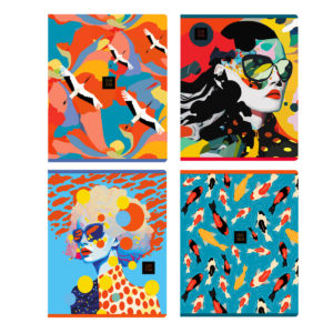 Тетрадь 80л., А5, клетка BG "Color splash", эконом Т5ск80 12774