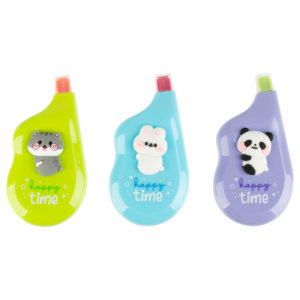 Корректирующая лента MESHU "Happy friends", 5мм*8м, блистер, европодвес, ассорти MS_54219