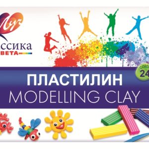 Пластилин классический ЛУЧ "Классика", 24 цв., 480г, со стеком, картонная упаковка, 28С 1642-08