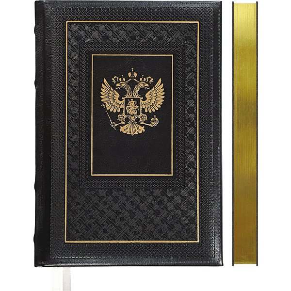Ежедневник н/дат A5 160л "Symbol" черный /тв.обл. иск.кожа /золотой срез /2 ляссе 2034911 deVENTE