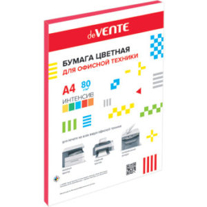 Бумага А4  80г/мкв  50л "deVENTE" интенсив красный 2072418 deVENTE