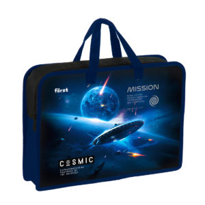 Папка с ручками 1 отделение, А4 Först "Cosmic", 340*245*75мм, пластик, на молнии FT-HB-750514