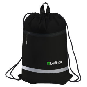 Мешок для обуви 1 отделение Berlingo "Basic black", 360*460мм, MS230104