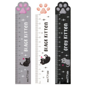 Линейка 15см MESHU "Paw", деревянная,  ассорти, европодвес MS_59669