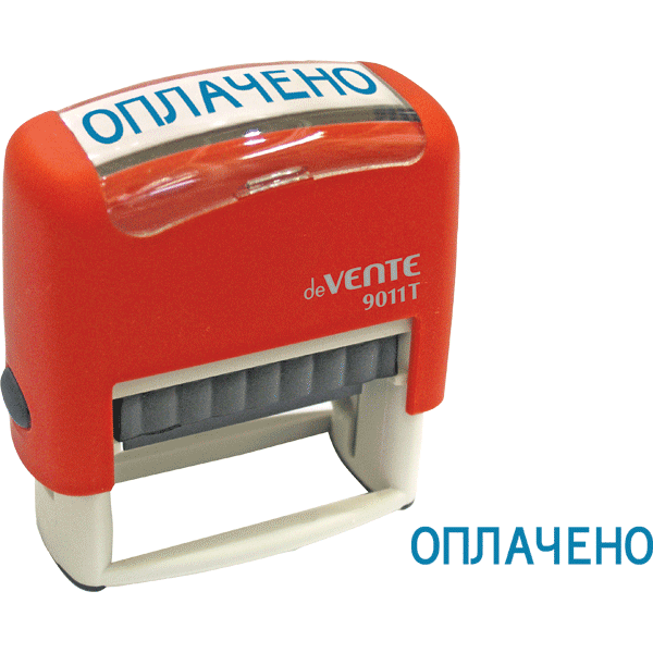 Штамп автомат 9011T "ОПЛАЧЕНО" №12 пластик 38*14мм /блистер 4116318 deVENTE