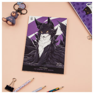 Скетчбук для рисования маркерами 50л. А5 на склейке MESHU "Anime cat", 90г/м2, soft touch MS_53576