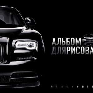 Альбом д/рисования пл.обл. 48л "Black Edition" /тиснение/ 48А4Впл Хатбер