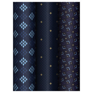 Упаковочная бумага глянц. 70*100см, MESHU "Strict pattern", 80 г/м2, ассорти, 3 дизайна MS_62825