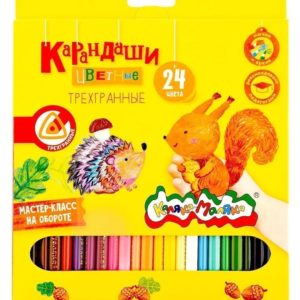 Карандаши  24цв Каляка-Маляка /трехгранные/ карт. коробка, европодвес КТКМ24 Каляка-Маляка