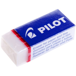 Ластик Pilot, прямоугольный, винил, картонный футляр, 42*18*11мм EE-101