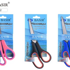 Ножницы, пластиковые ручки, резиновые вставки, длина ножниц 20cm,лезвие 10cm МС-502 MC Basir