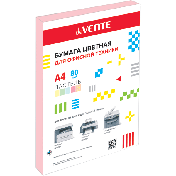Бумага А4  80г/мкв  50л "deVENTE" пастельный розовый 2072703 deVENTE