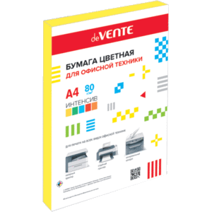 Бумага А4  80г/мкв 100л "deVENTE" интенсив желтый 2072407 deVENTE