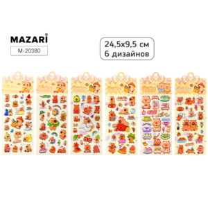 Наклейки декоративные КАПИБАРА, 9.5х24.5 см, M-20380 Mazari
