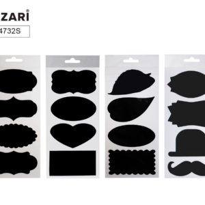 Набор наклеек декоративных BLACK, 10 x 21,6 см, ПВХ, 3 листа в комплекте, M-4732S* Mazari