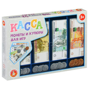 Игра обучающая "Касса. Монеты и купюры для игр" 03631 Десятое королевство